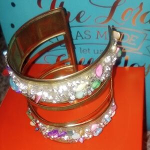 Colorful Crystal Cuff Bracelet